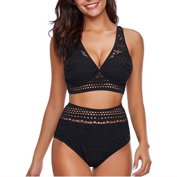 Other - Crochet High Waist Two Piece Bikini